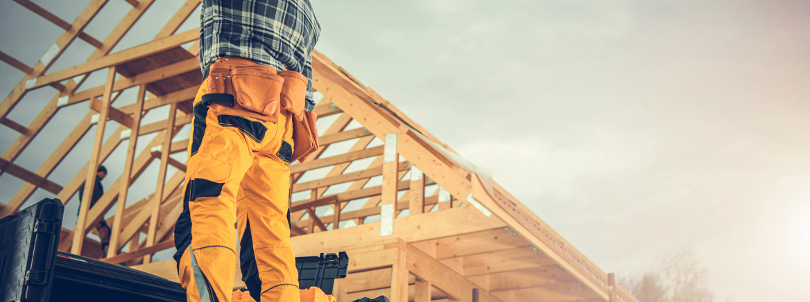 Strong Caucasian Construction Worker with a Large Hammer Ready For Tough Job Staying on His Pickup Truck Cargo Area. Construction Industry Theme., ​​​​​​​​Air Quality Permitting and Enforcement Forms